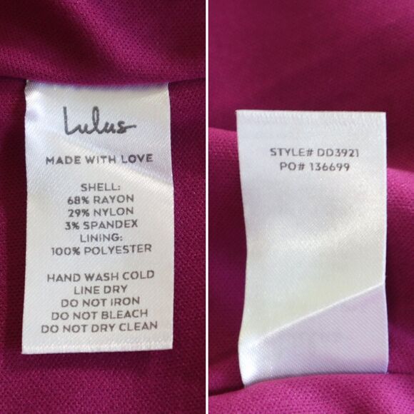 Lulu’s Size M Best-Loved Magenta Scoop Neck Bodycon Mini Dress - Picture 11 of 11